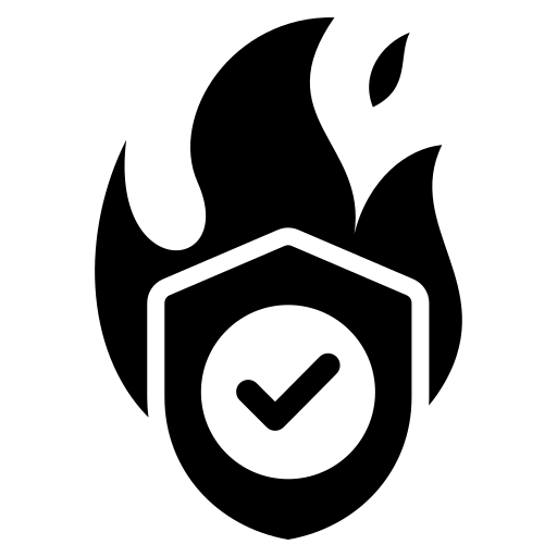 Multi class fire suppression icon for Class A B C and electrical fire protection